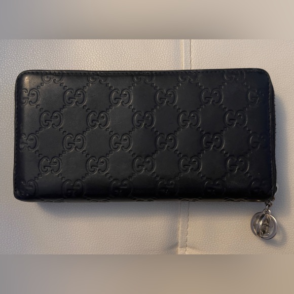 Gucci Handbags - Gucci Guccissima Zip Leather Monogram Wallet